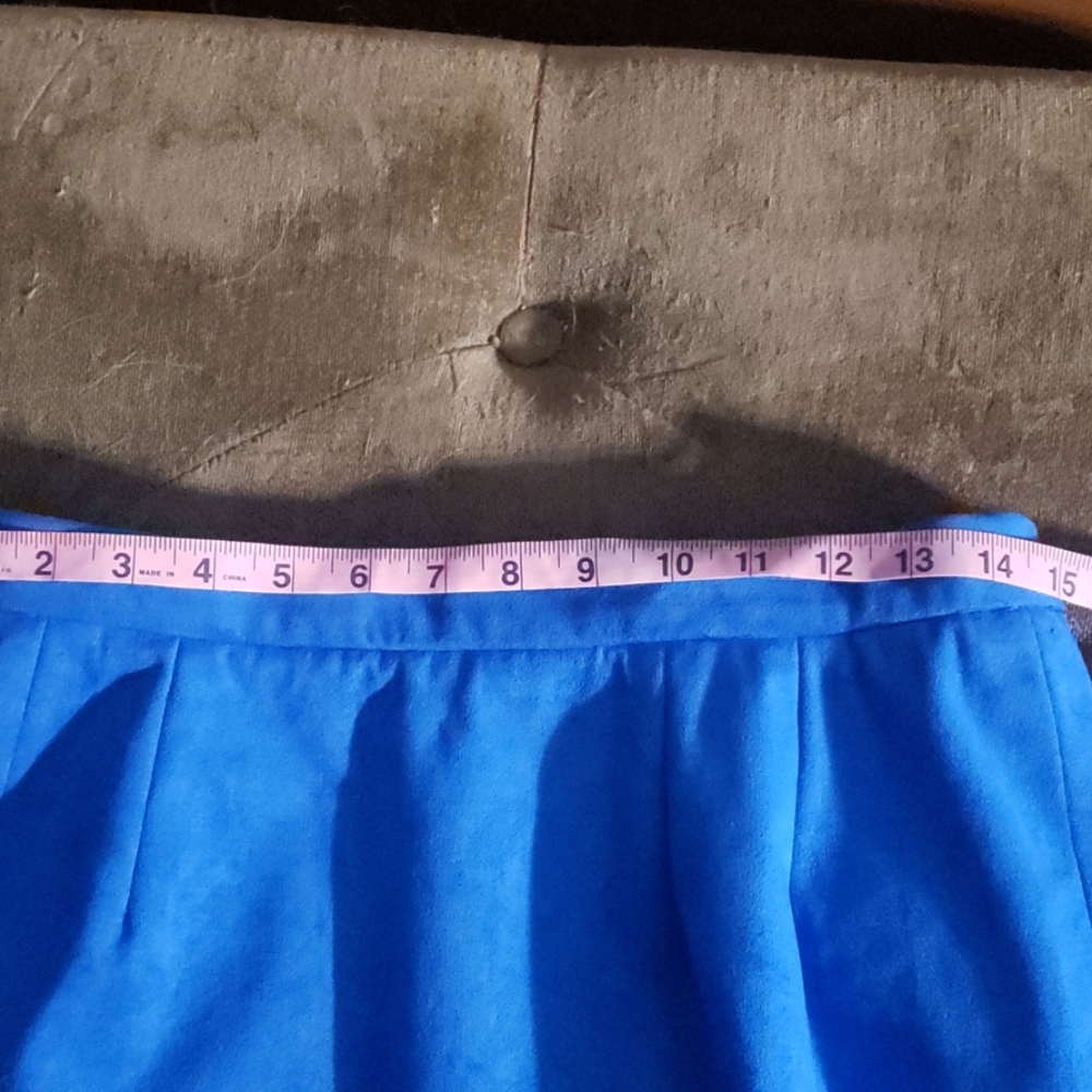Womens Blue  Suede Skirt - Picture 5 of 5